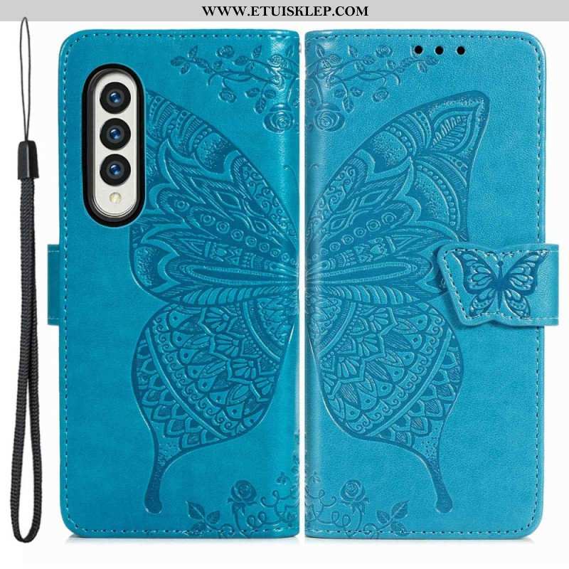 Etui Folio do Samsung Galaxy Z Fold 4 Gigantyczny Motyl